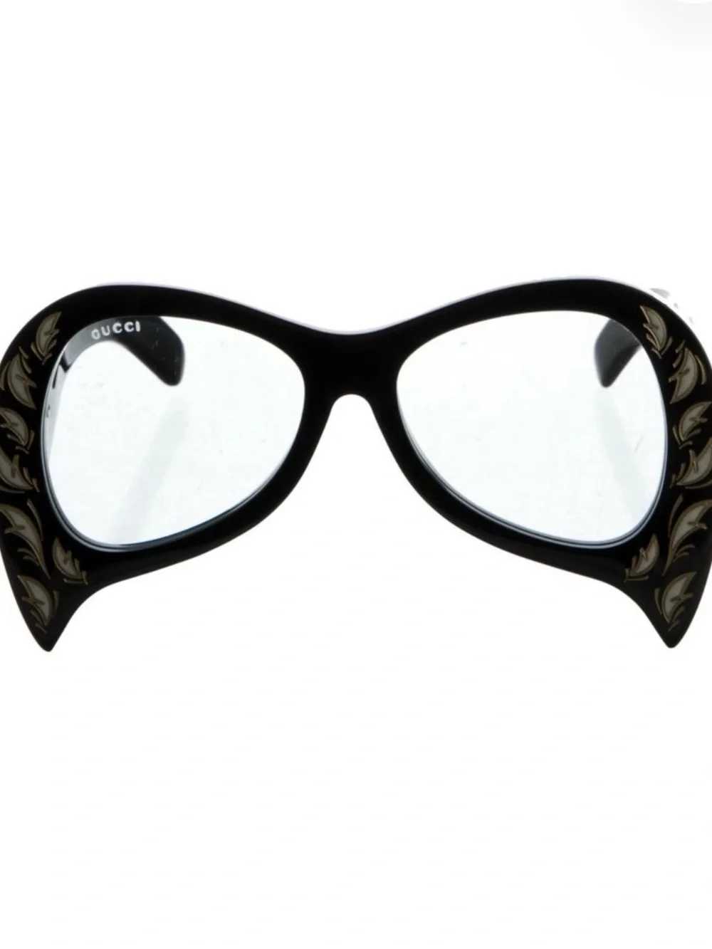 Gucci Black Hollywood Forever Limited Edition Sunglasses with Mother of Pearl